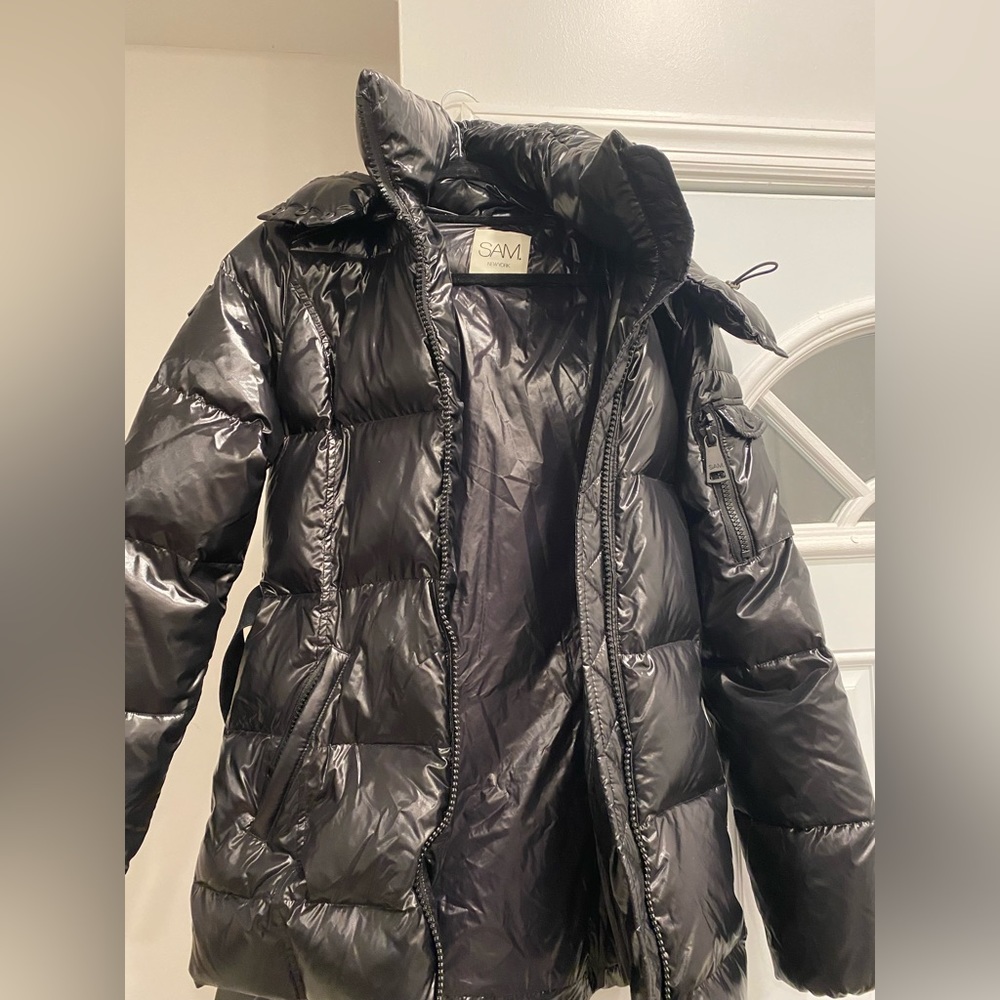 SAM’S Soho Belted Down Mid-Length Puffer Jacket